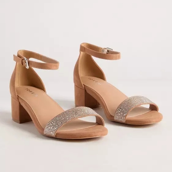 torrid Shoes - Torrid Embellished Strap Block Heel (WW) Size 12